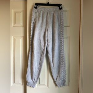 Aerie Light Gray Knit Joggers Size SP